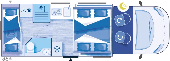 Nachtgrundriss Chausson Teilintegrierte 720 First Line