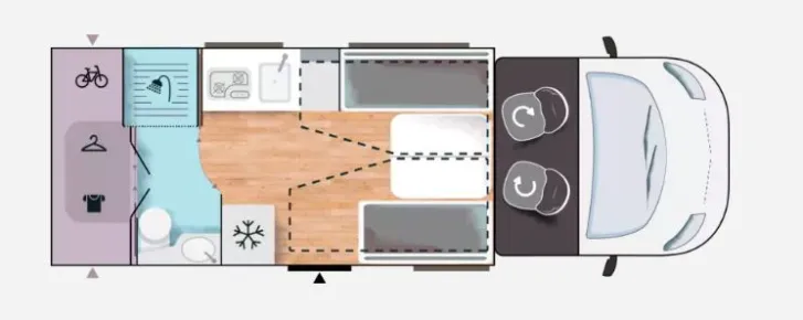 Grundriss Tag Challenger Etape Edition 270 Modell 2025 / Automatik / Arctic