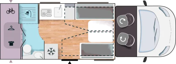 Tagesgrundriss Challenger Teilintegriert 270 Break Edition