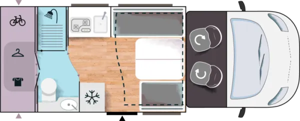 Tagesgrundriss Challenger Teilintegriert 250 Break Edition
