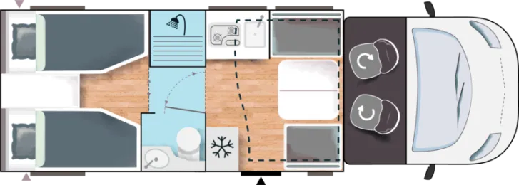 Grundriss Tag Challenger Teilintegriert 337 Break Edition Modell 2025