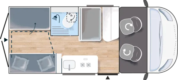 Tagesgrundriss Challenger Van V114S Break Edition Tagesgrundriss Challenger Van V114S Break Edition