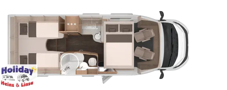 Grundriss Tag Knaus L!VE WAVE 700 MEG Platinum Selection 140 PS Schalter