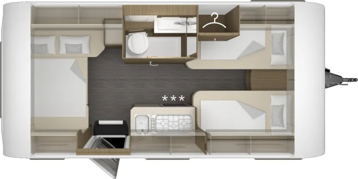 Grundriss Nacht Tabbert Cazadora 460 E 2,3 kein Mietfahrzeug! Mover etc