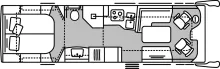 Grundriss Tag Morelo Palace 90 M mit Qeens-Bett