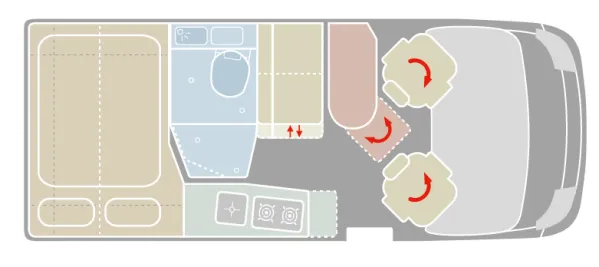 Tagesgrundriss VanTourer 540 D