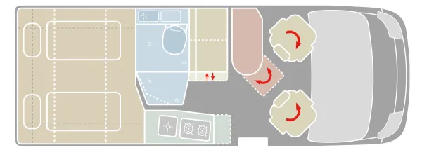 Tagesgrundriss VanTourer 600 L