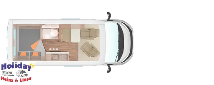 Grundriss Tag Weinsberg CaraBus 540 MQ EDITION [FIRE] 140 PS Schalter