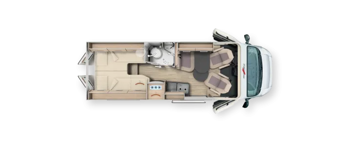 Grundriss Tag Malibu Van Comfort 640 LE