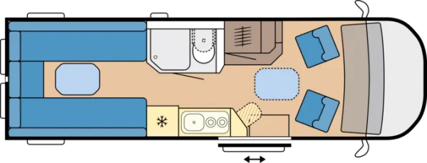 Tagesgrundriss Hobby MAXIA VAN 680 DT