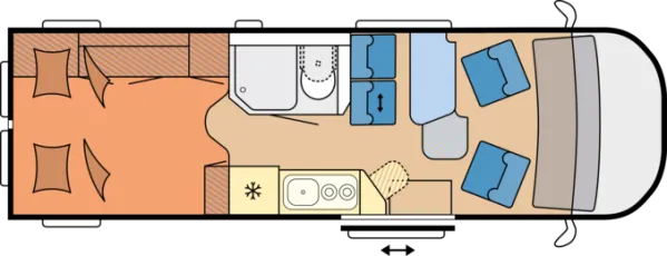 Tagesgrundriss Hobby MAXIA VAN 680 ET