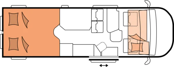 Nachtgrundriss Hobby MAXIA VAN 680 ET