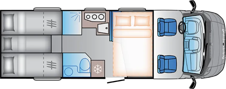 Grundriss Nacht Sun Living S 75 SL - Automatik - neu angliefert