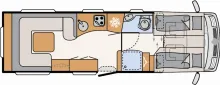 Grundriss Tag Dethleffs Alpa I 7820-2 * 46.724  unter Listenpreis