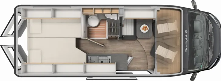Grundriss Tag Sunlight Adventure Cliff 640 *Aktion*Rahmenfenster*Navi*