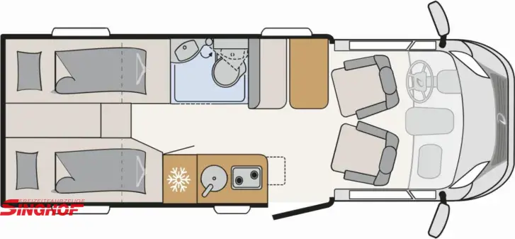 Grundriss Tag Dethleffs Globebus Camp T 4