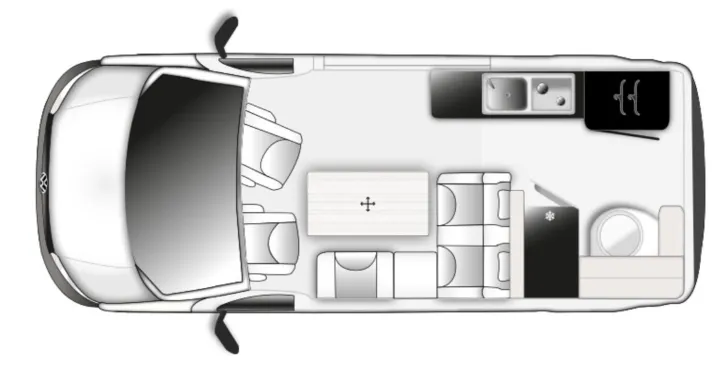 Grundriss Tag Westfalia Kepler One 204PS 204 PS|Navi|Assist|Autom|17Zoll
