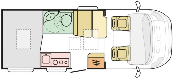 Grundriss Tag Adria Compact Axess SP Automatik|NAVI|RFK|DL|LEDSW|ZVR