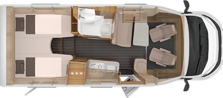 Grundriss Tag Knaus Sky Ti 650 MEG Keyless | Kamera | Navi| TV-Paket