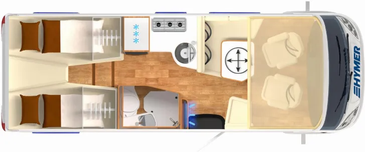 Grundriss Tag Hymer B-Klasse MC I BlackLine 600 BMC-I, BMCI, B MC-I