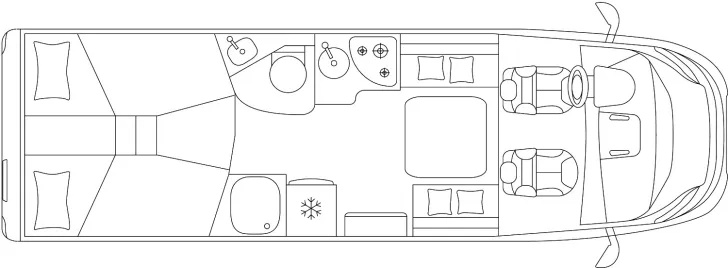 Grundriss Tag Laika Ecovip L 4009 DS Echtleder !! Abverkauf -24 % !!