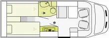 Grundriss Tag Etrusco V Ford 6.6 SF Combi6e SOLAR TV ***SUPER-SALE***