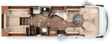 Grundriss Tag Carthago chic s-plus I 61 XL LE Iveco VOLLAUSTATTUNG