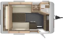 Grundriss Tag Tabbert Pantiga 390 WD 2,3