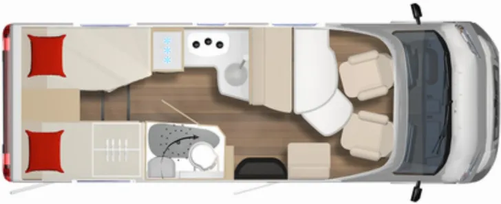 Grundriss Tag Bürstner Lyseo TD 690 G HARMONY-LINE
