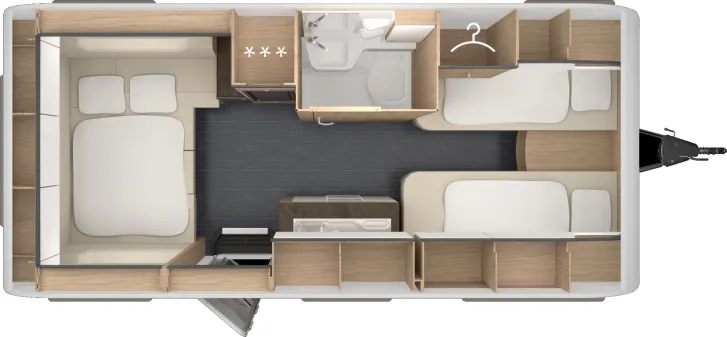 Grundriss Nacht Tabbert Pantiga 490 E 2,3 SALE % / UVP 41.699,-€