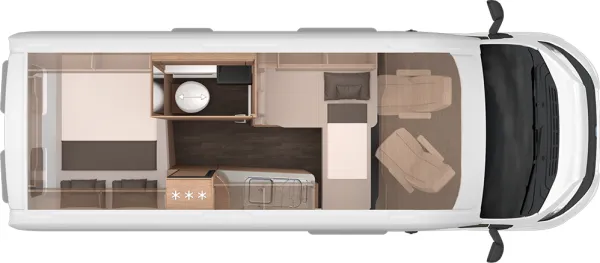 Nachtgrundriss Knaus BoxLife Pro 600 STREET