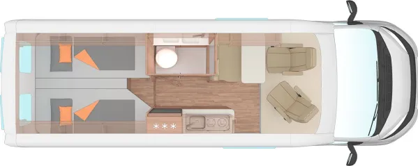 Tagesgrundriss Weinsberg CaraBus 630 ME