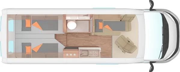 Nachtgrundriss Weinsberg CaraBus 630 ME