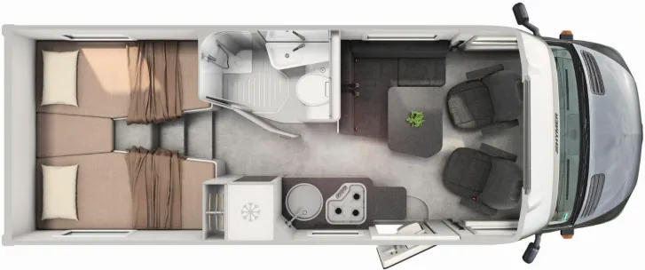 Grundriss Tag ML-T 580 HYMER B1 BLACK WEEKS