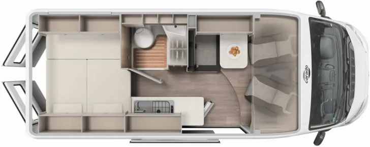 Grundriss Tag Carado pro CV 600 WU FRÜHJAHRSAKTION Tageszulassung