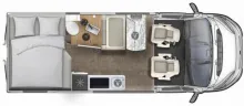Grundriss Tag Eura Mobil Van V 595 HB Tageszulassung
