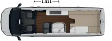 Grundriss Tag VW Grand California 680 *177*Automatik*Solar*