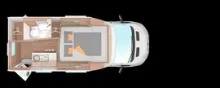 Grundriss Tag Weinsberg X-CURSION VAN Edition PEPPER 500 LT