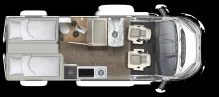 Grundriss Tag Eura Mobil Van 635 EB AT9G+Sunroof+Solar+Markise