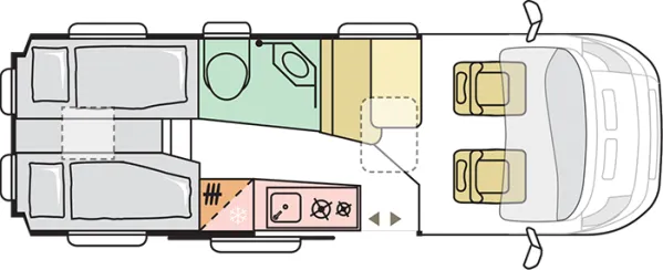Nachtgrundriss Adria Twin MAX 680 SLB