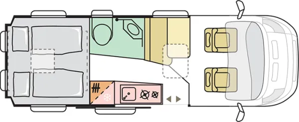 Nachtgrundriss Adria Twin MAX 680 SGX