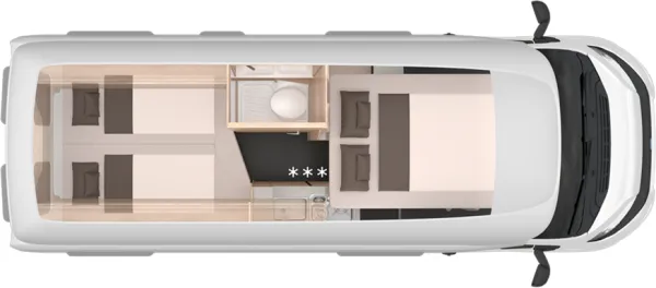 Nachtgrundriss Knaus BoxLife Pro 600 LIFETIME XL