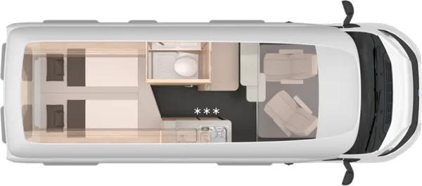 Tagesgrundriss Knaus BoxLife Pro 600 LIFETIME XL
