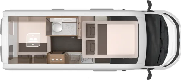 Nachtgrundriss Knaus BoxLife 600 DQ Platinum Selection