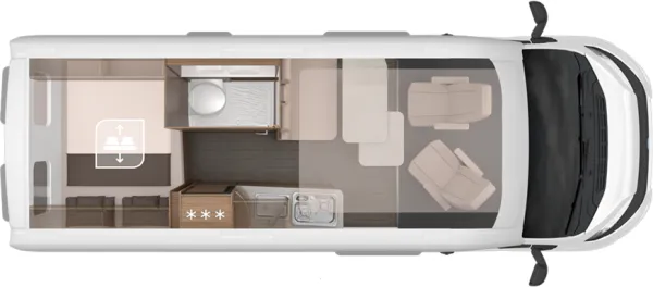 Tagesgrundriss Knaus BoxLife 600 DQ Platinum Selection