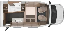 Grundriss Nacht Knaus Tourer VAN 500 LT VANSATION