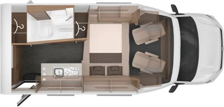 Grundriss Nacht Knaus Tourer VAN 500 LT VANSATION