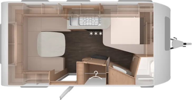 Grundriss Tag Knaus Sport 450 FU