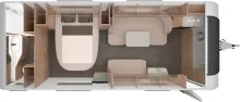Grundriss Tag Knaus Südwind 650 PXB 60 YEARS Alde Warmwasserh./Dachklima