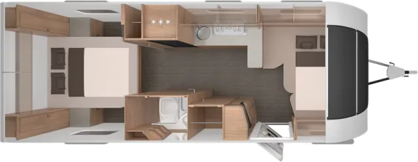 Nachtgrundriss Knaus Südwind 650 UX 60 YEARS